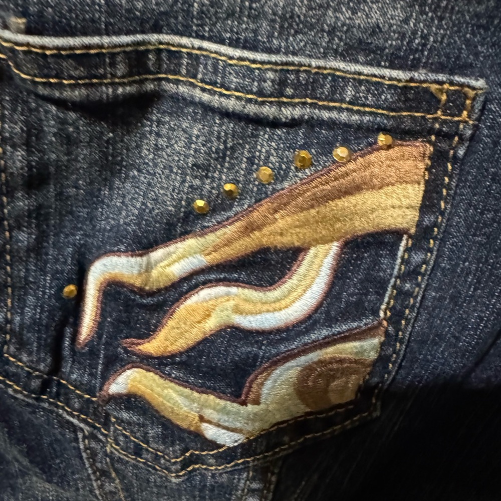 Y2K Baby PHAT denim jacket sz L - Picture 9 of 10